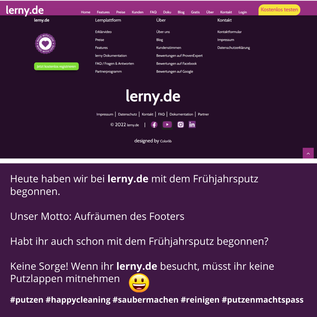 Frühjahrsputz bei lerny